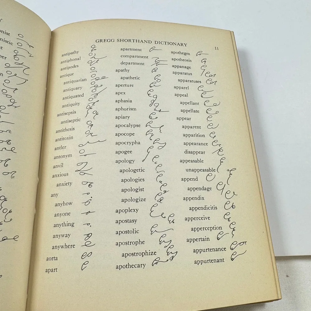 Vintage 1943 Gregg Shorthand Dictionary John Robert Gregg Hardcover Ephemera